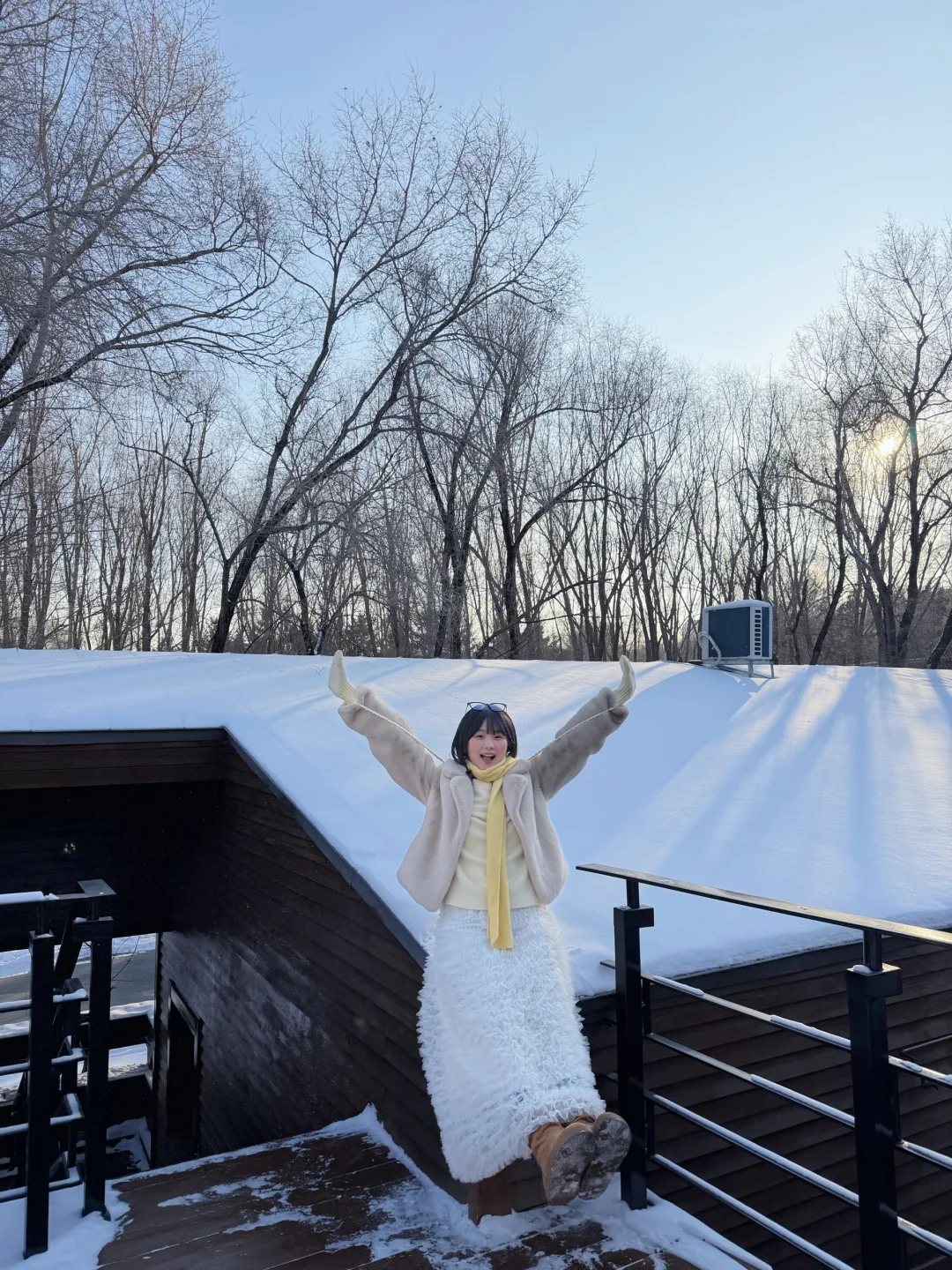 大雪盖住咖啡屋☕️