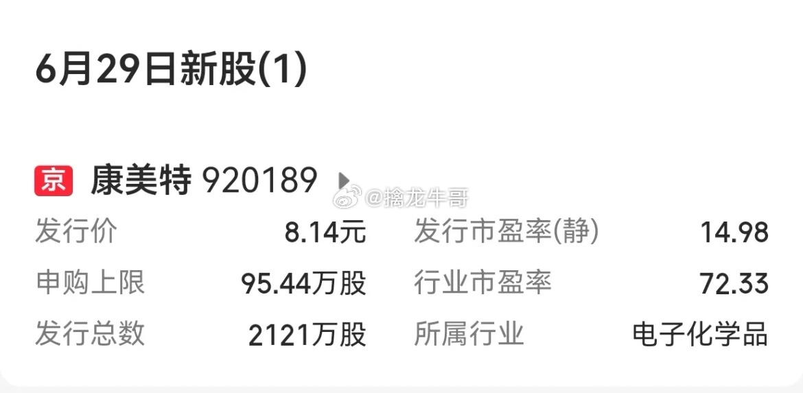 【下周A股市场：目前已经明确有两只新股申购】        下周(6月29日至7