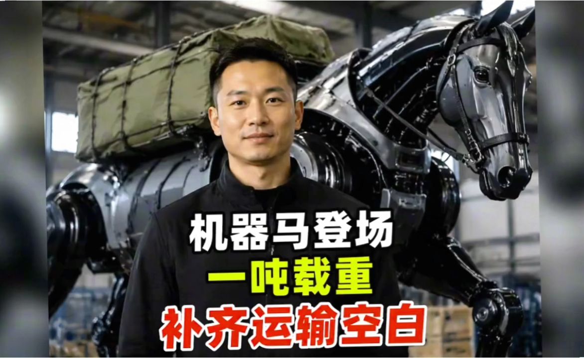 机器狗之后机器马登场，一吨载重补末端运输短板