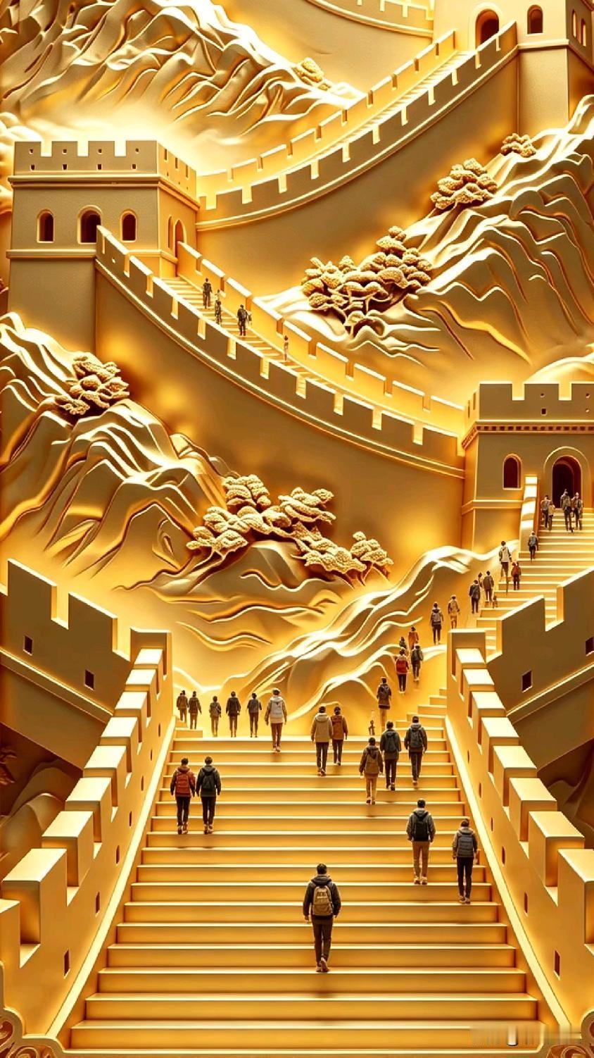 《金壁长城行》

雄关万里铸金汤，

叠嶂逶迤接昊苍。

雉堞连云吞朔漠，

烽