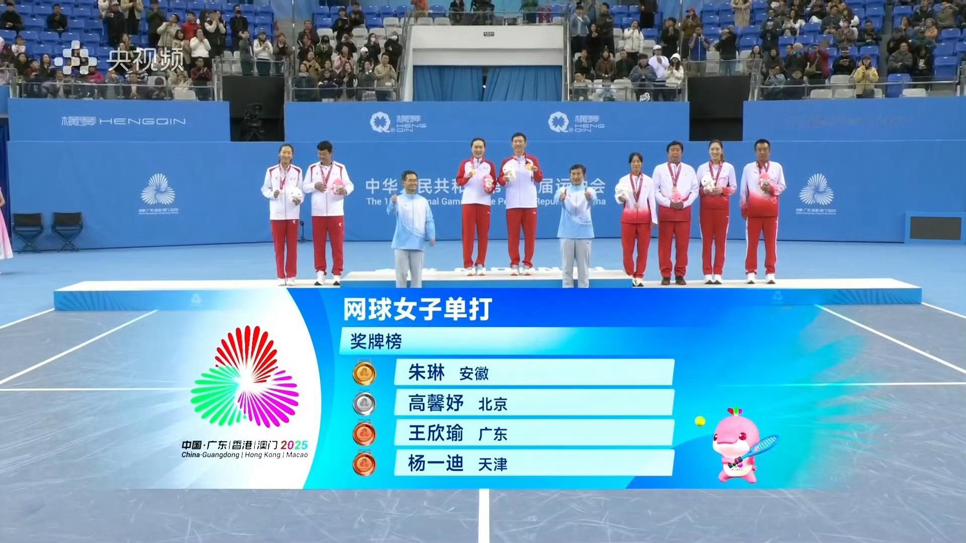 朱琳夺得全运会网球女单首金安徽队的选手朱琳以2-0的成绩战胜对手高馨妤，首次夺得