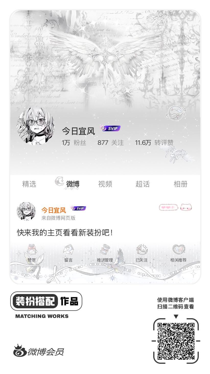 我刚刚完成了一套全新微博装扮搭配！超有个性！快来围观，一起分享装扮灵感吧~网页链