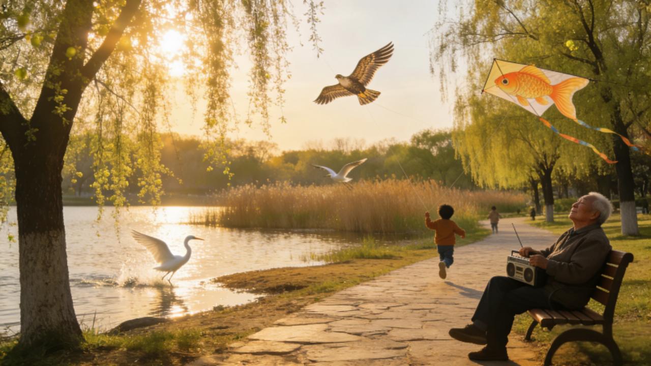 公园漫步日记
 
今日难得偷闲，揣着一份松弛的心情逛公园。
 
刚踏进大门，就被