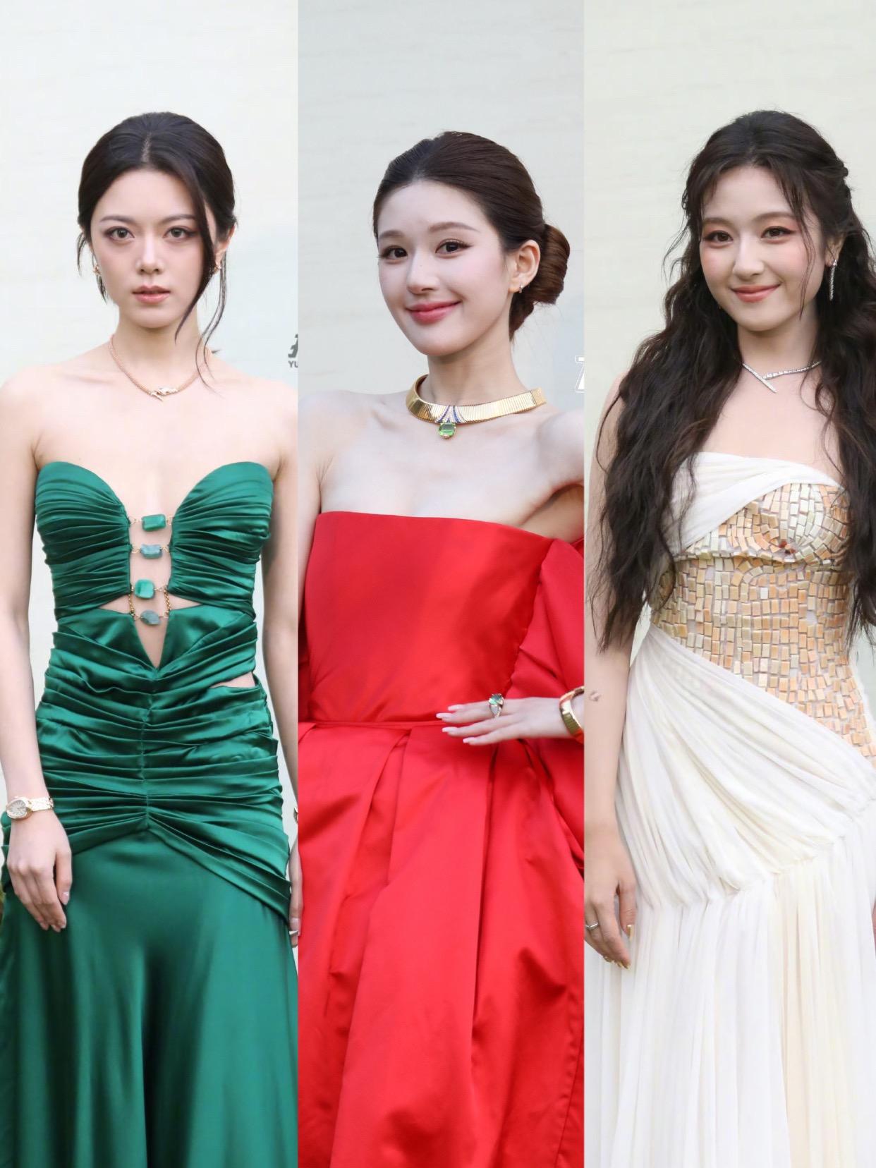 vogue山谷假日明星红毯造型。赵露思、赵今麦、李兰迪、欧阳娜娜、孔雪...