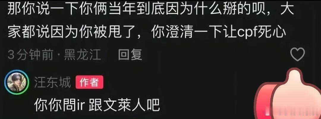 错过一个梗会怎么样，汪东城让cpf去问文莱人汪东城吴尊
