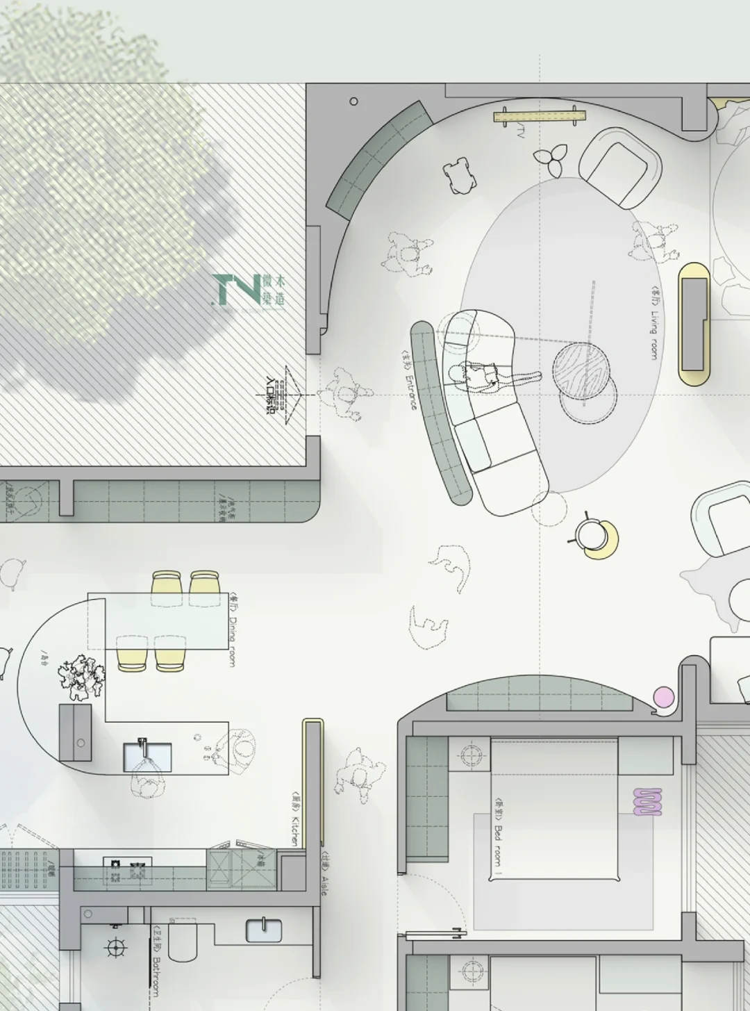 🟡户型改造｜188 ㎡大平层方案分享-4版方案