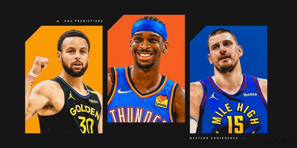 Athletic约翰·霍林格最新文章对新赛季西部球队的胜场预测：1-雷霆 66胜