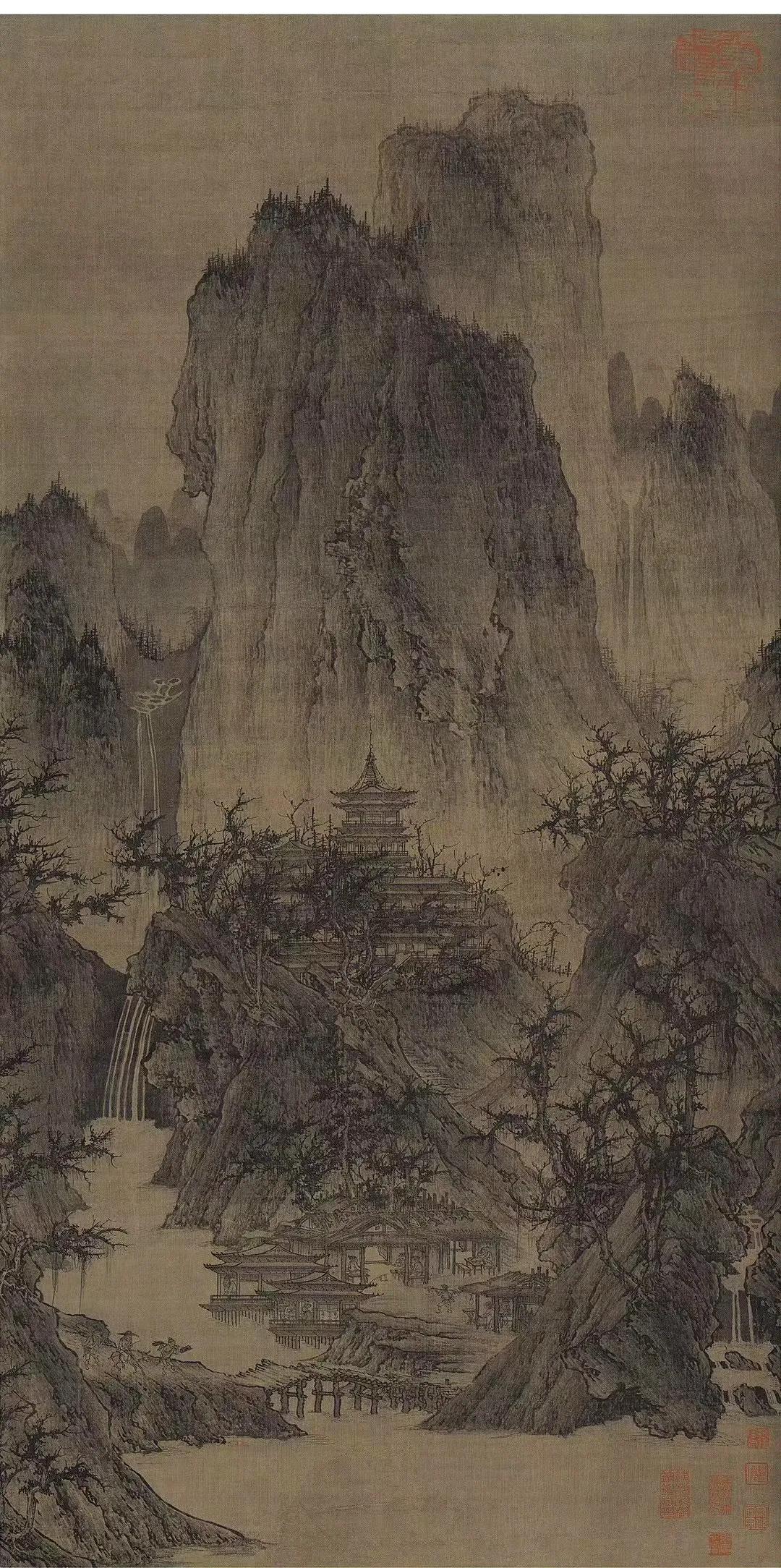 宋   李成   晴峦萧寺图