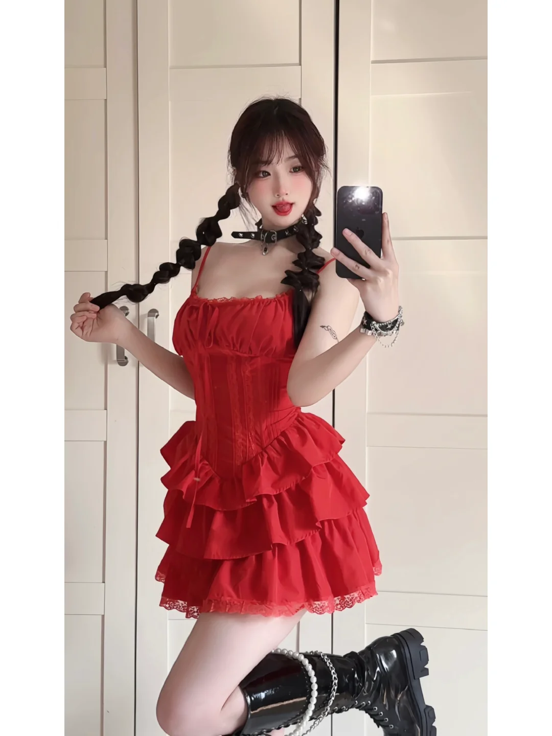 辣妹日记🕶️音乐节这么穿 红色太显白啦!!!