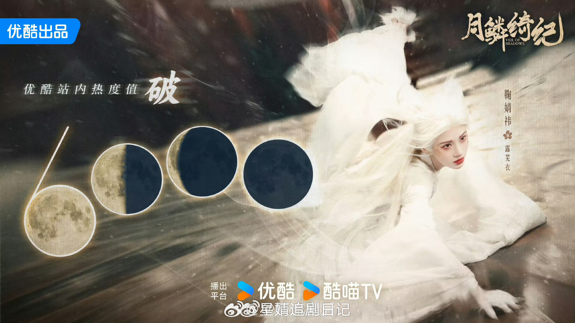 月鳞绮纪今天的战报好牛啊剧集微博指数破9650万，酷站内热度从早上的破6000到