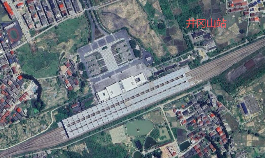 井冈山站最新地图
井冈山站位于井冈山市拿山乡，现为三等车站（站场规模为3台7线）