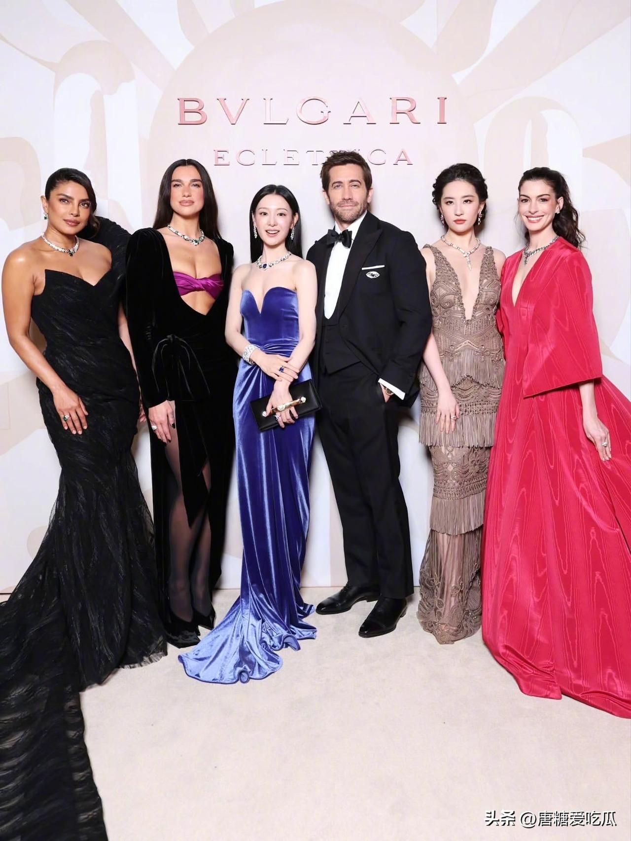 安妮海瑟薇我认识
刘亦菲我也认识
杜阿·利帕我也认识，但是这个蓝色衣服的是谁啊，