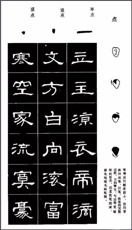 【隶书笔画 书法教程】这份隶书笔画教程，只有8页，笔迹和范字讲的很详尽，转发这份