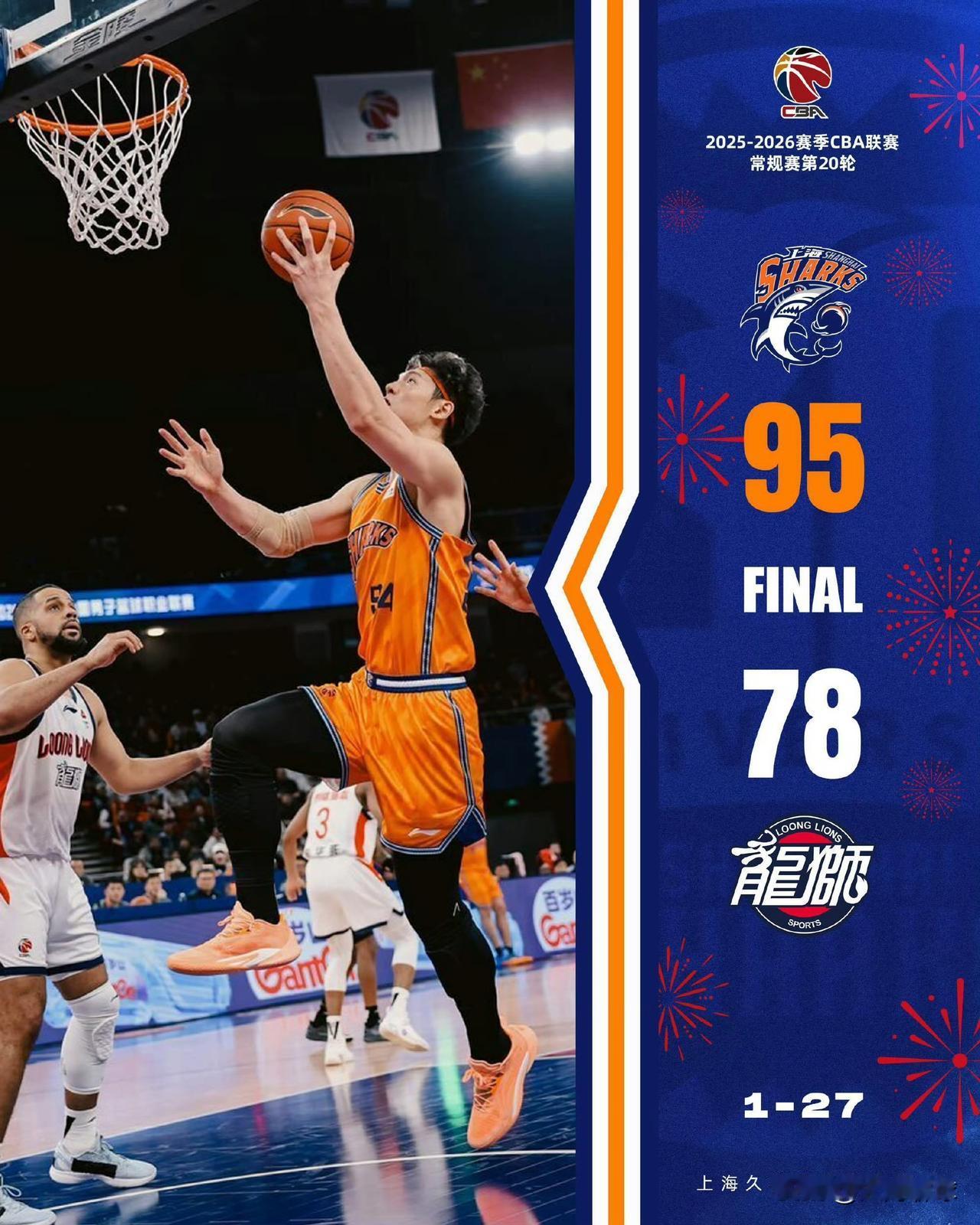 郭艾伦、徐昕甘做嫁衣！昨晚上海久事主场对阵广州龙狮，王哲林达成“万分先生”里程碑