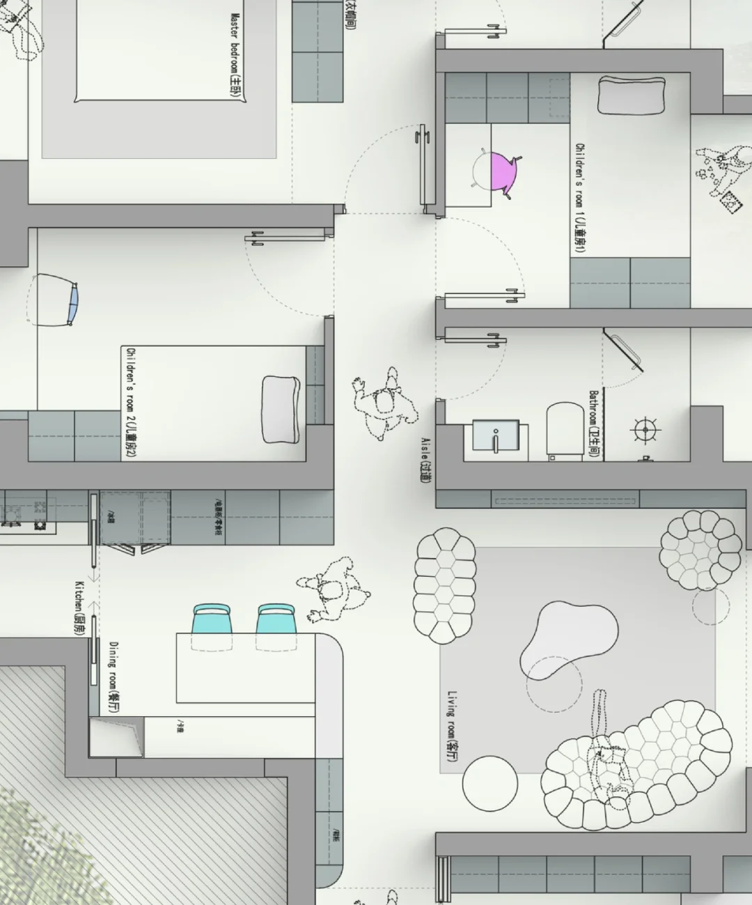 精装方案优化升级！满满承重墙也不怕