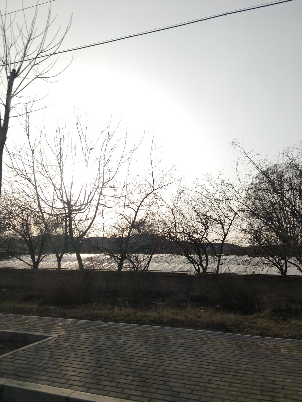 想找点绿色踏踏青根本都找不到，你们看一下，站到山上看下面是非常荒凉的。

但在这