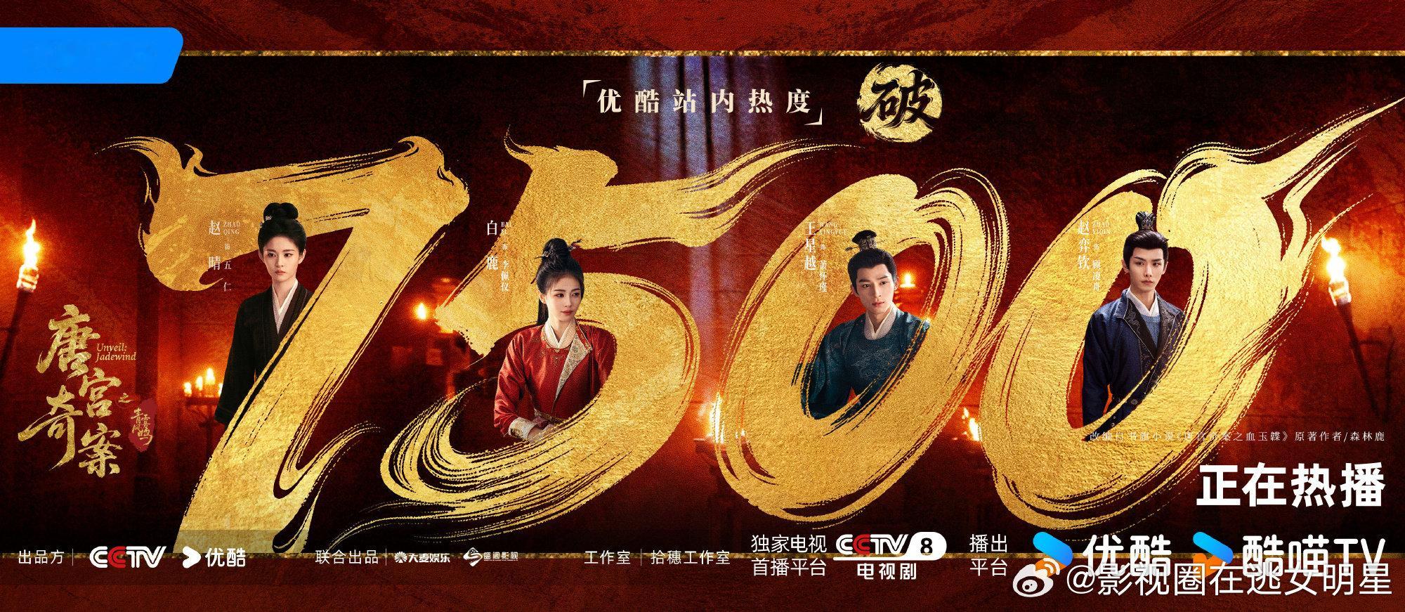 唐宫奇案站内热度破7500唐宫奇案站内热度破7500 