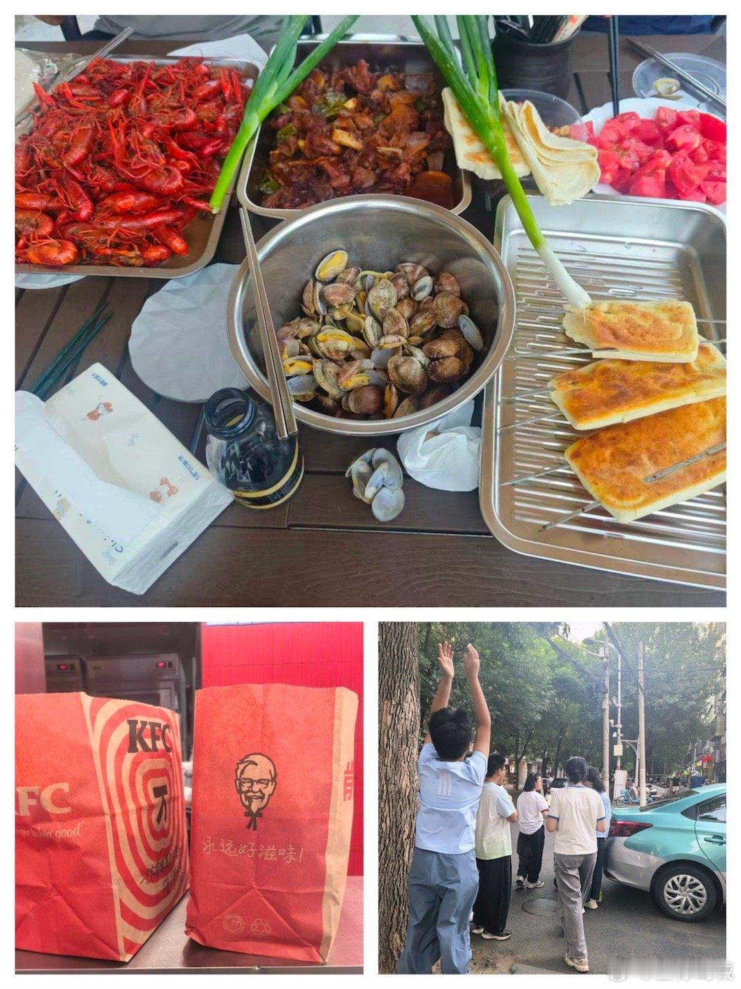 姐姐跑去阿姨家吃肯德基了，弟弟聚餐去吃小龙虾烤肉了，只有老母亲苦苦地在打扫家里的