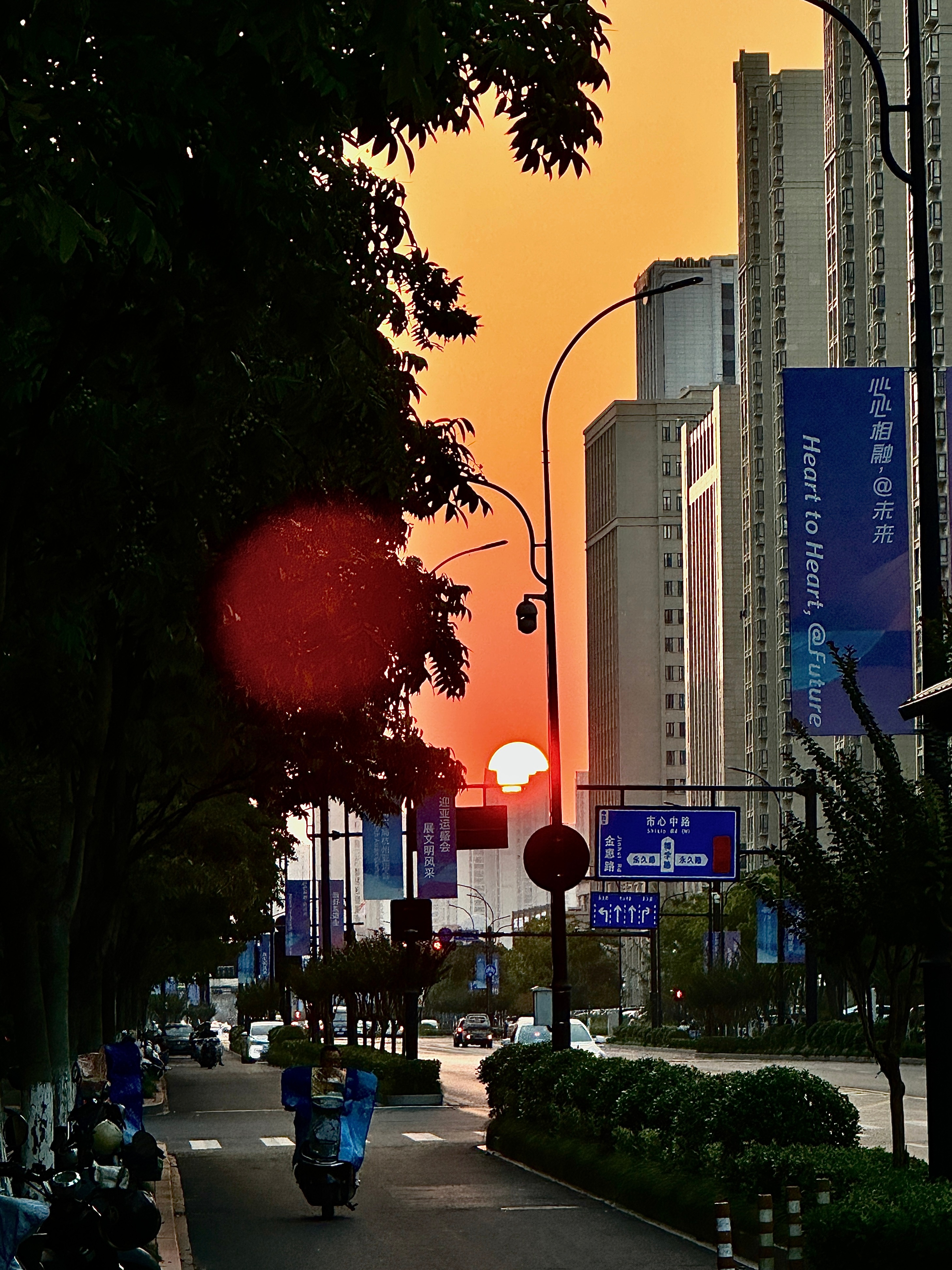 杭州今天的落日真的绝美 ​​​