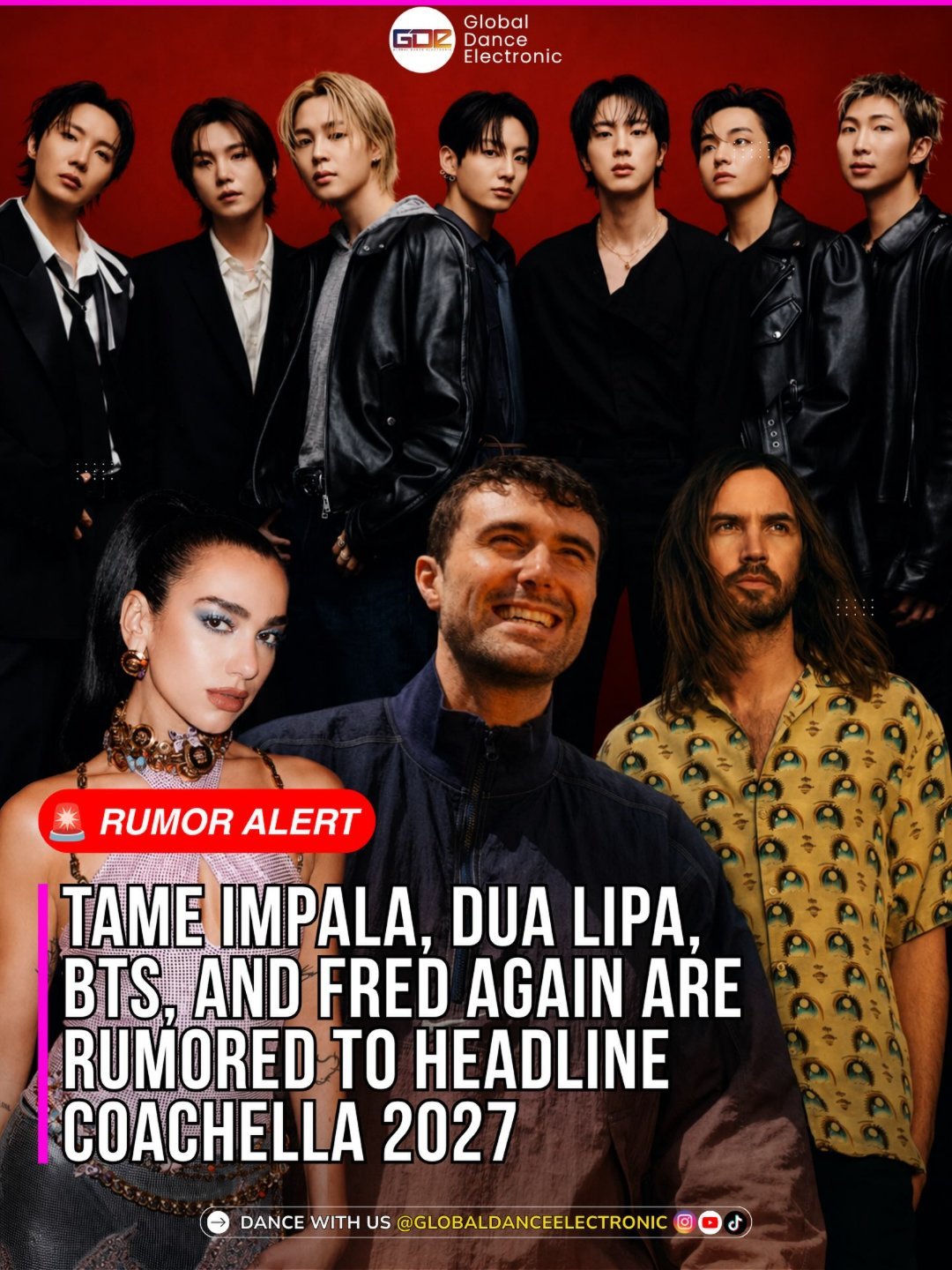 外网传~BTS、Dua Lipa、Tame Impala、Fred again.
