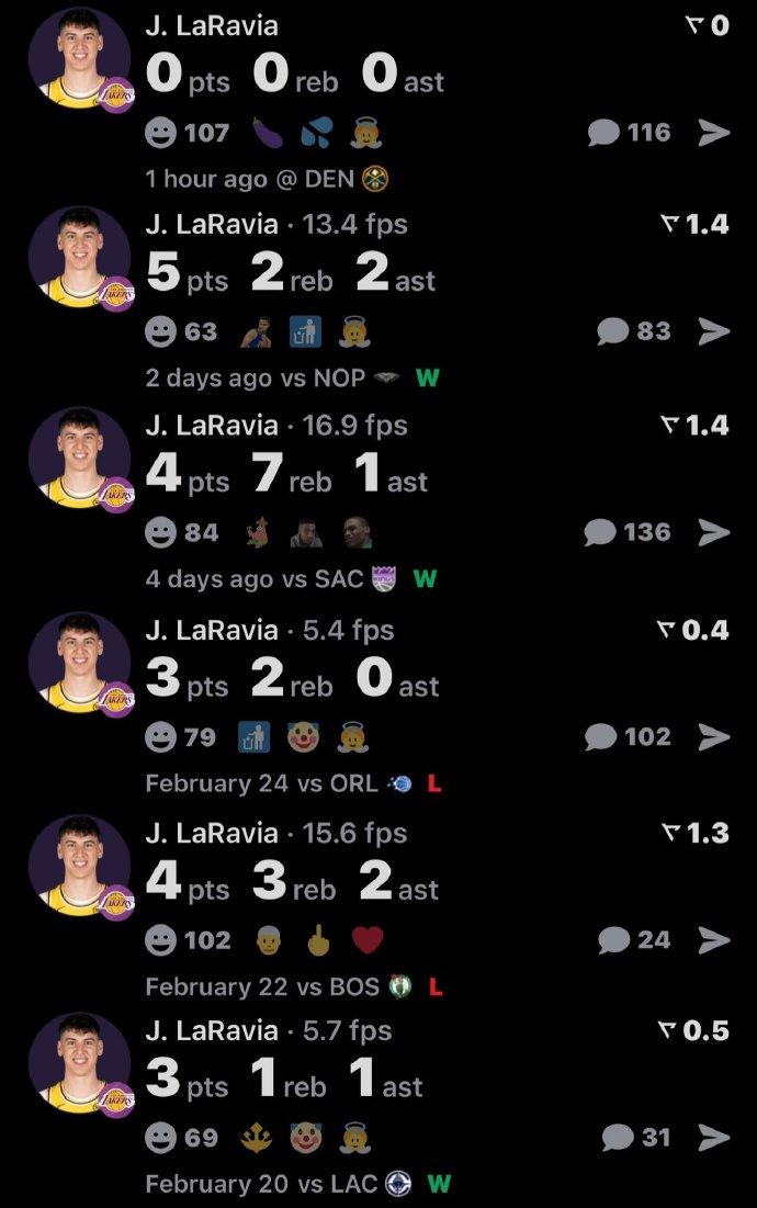 拉拉维亚也太臭了！

前三节5投0中，大空位三分不进，上篮也不进，上场纯纯负作用