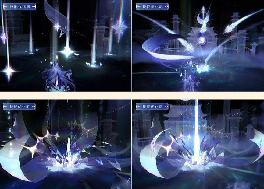 #阴阳师手游[超话]# 浮世青行灯典藏庆典皮肤技能“浮世终话”特效优化前后对比 