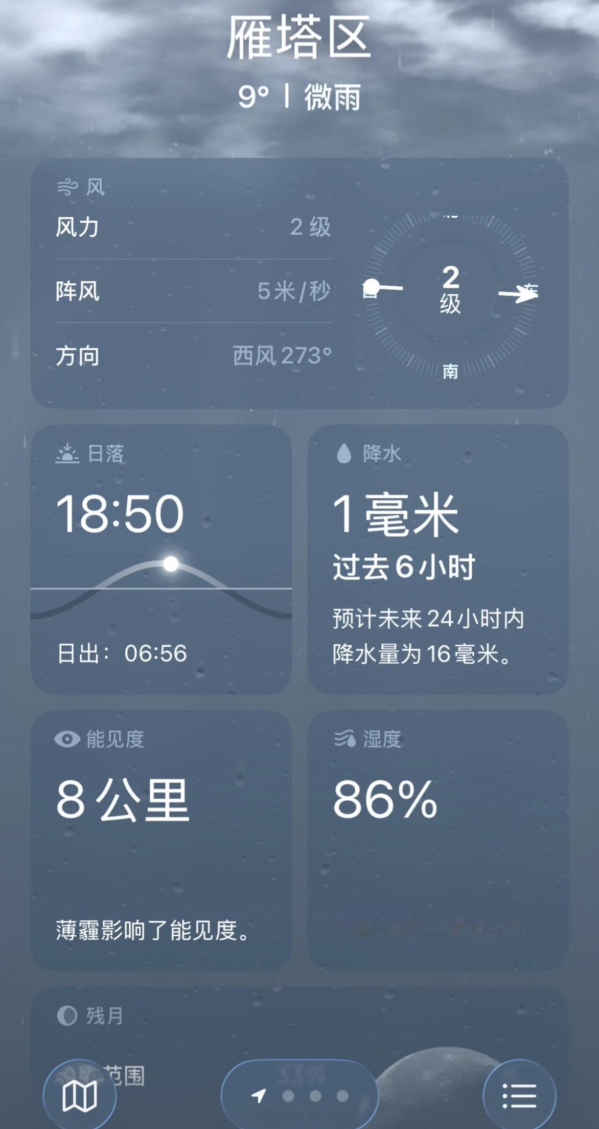 气象站，你还好吗
一直用泾河站做统计，坐标高新，雨哗啦啦都下了半天了，一看降雨量