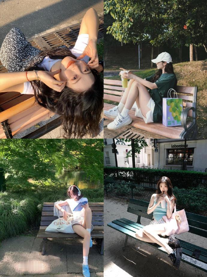 公园长椅拍照姿势合集📸松弛感拉满❗ ​​​