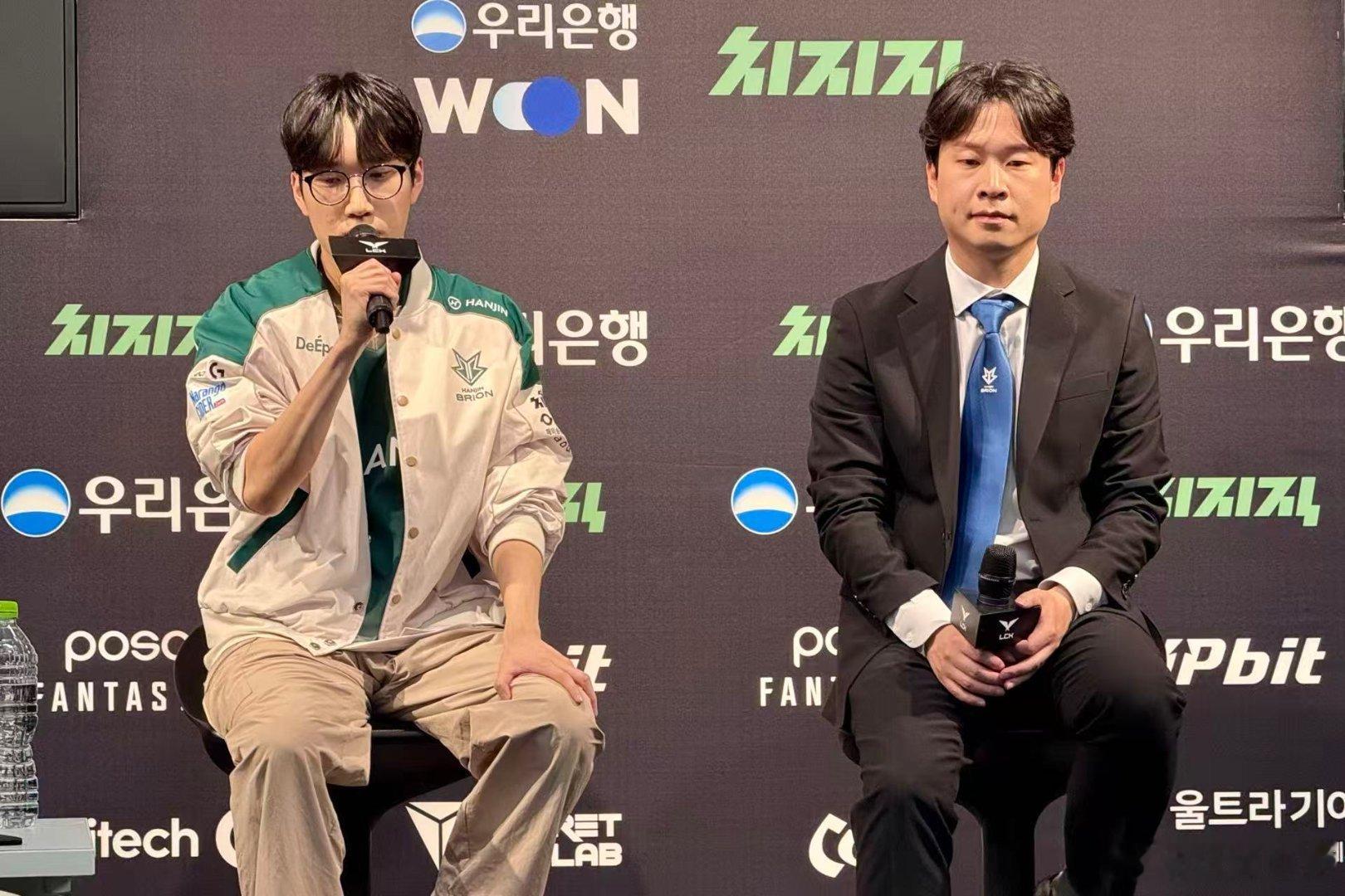 BRO的监督Ssong和上单选手Casting接受赛后败者采访viper回韩国是