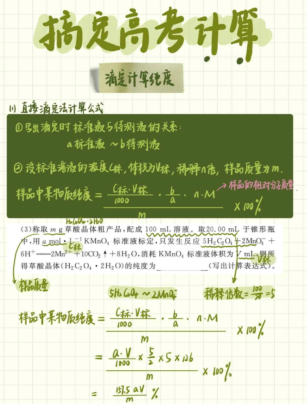 高考化学｜大题计算技巧🥳不要跳计算啦😓