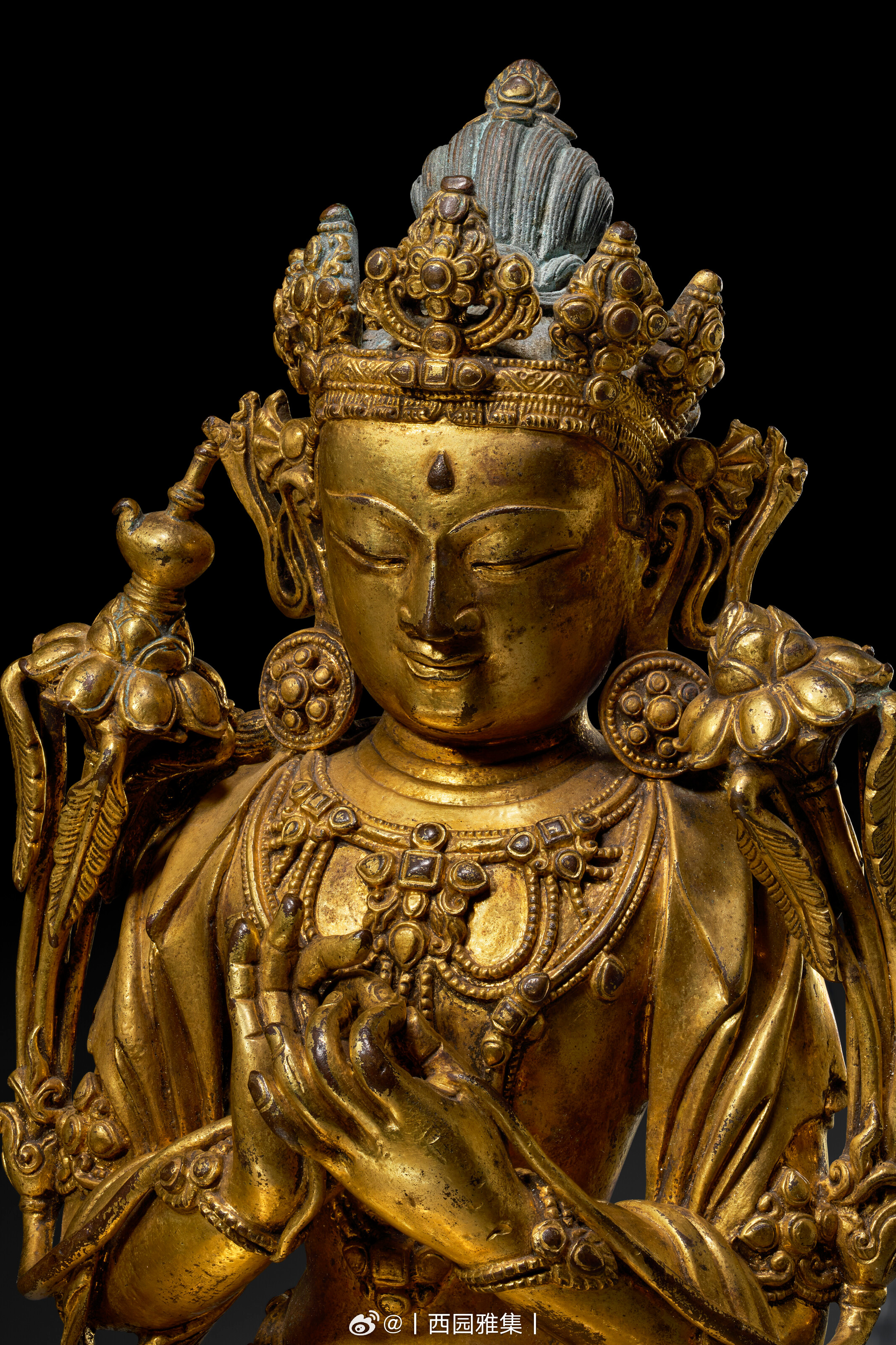 明永乐 铜鎏金弥勒佛像 「大明永乐年施」刻款弥勒是佛教中唯一同时被尊为菩萨与佛陀