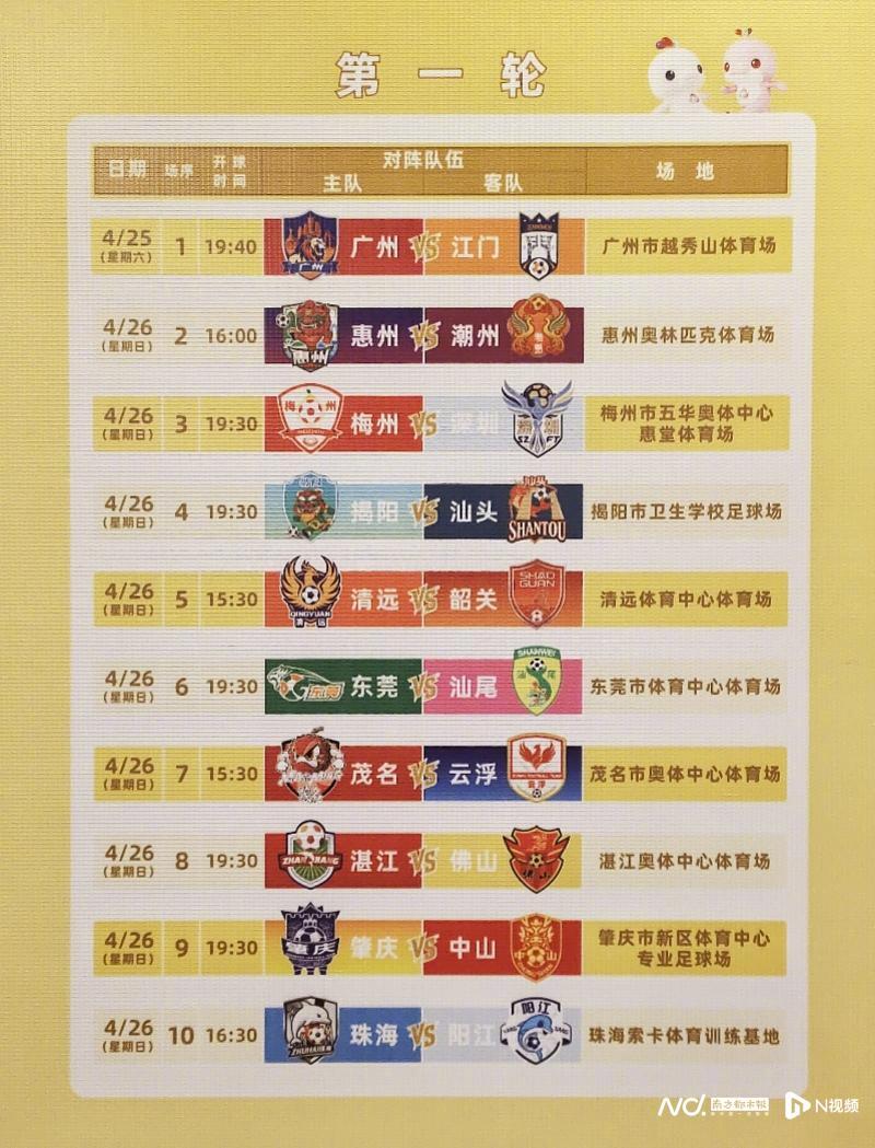 #粤超4月25日开赛#【粤超全面筹备就绪！4月25日打响揭幕战，广州主场迎战江门