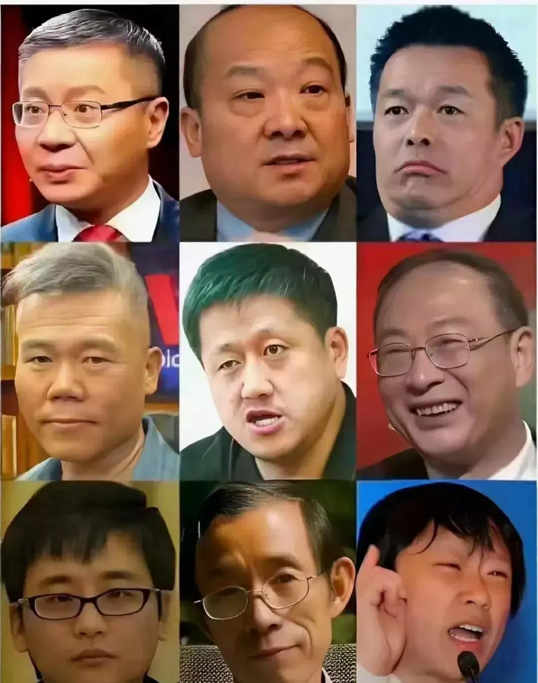 看看这张爱国表演大V的合影，没有一个相貌堂堂的，比不上民国那些大师。相由心生。他
