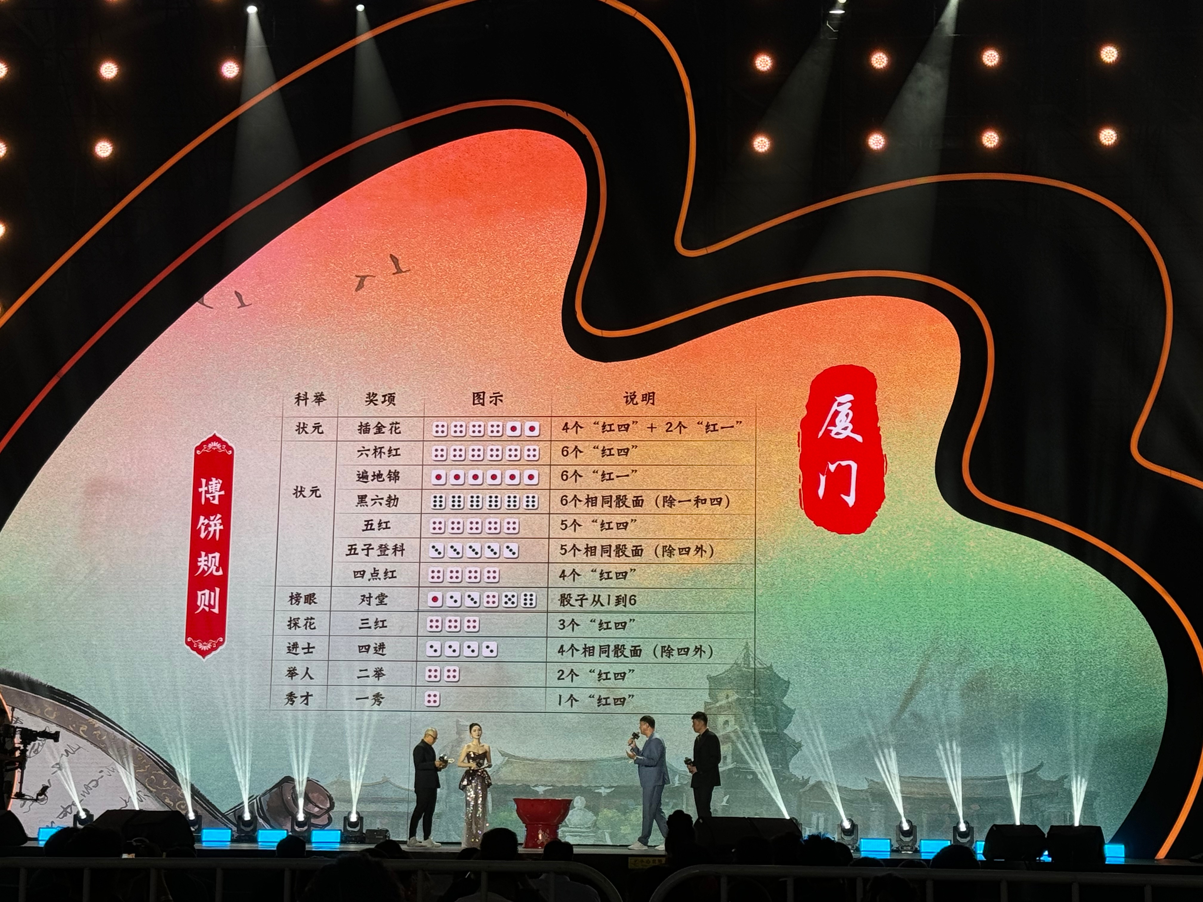   篮球之夜，来厦门博饼啊~ ​​​
