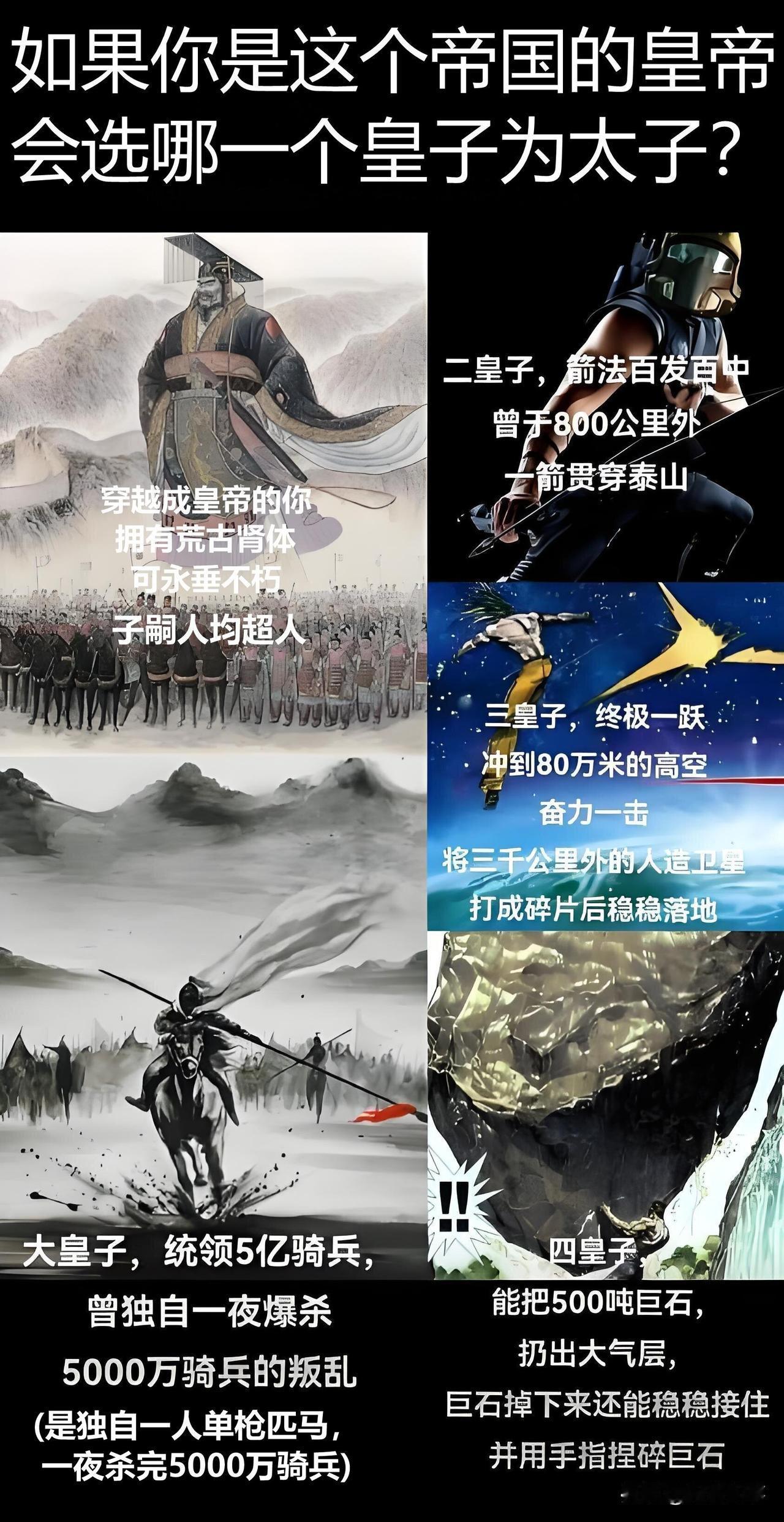 如果你是皇帝，你会选谁当太子？