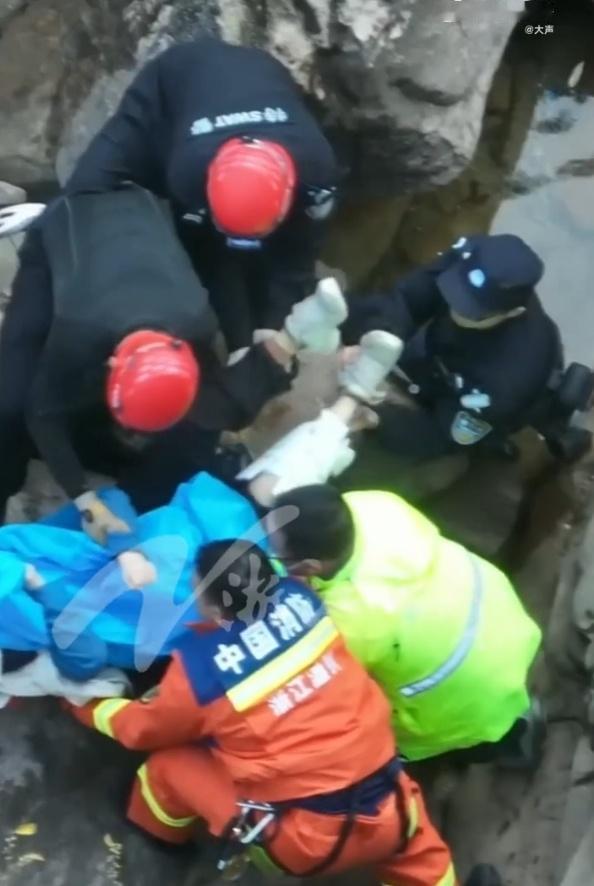3 小时！温州多部门联动救援，跌落女子转危为安～