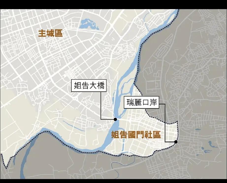 瑞丽国境线依旧河道划定，如今河道变迁得益于地转偏向力。令人好奇的是，每条边界河都