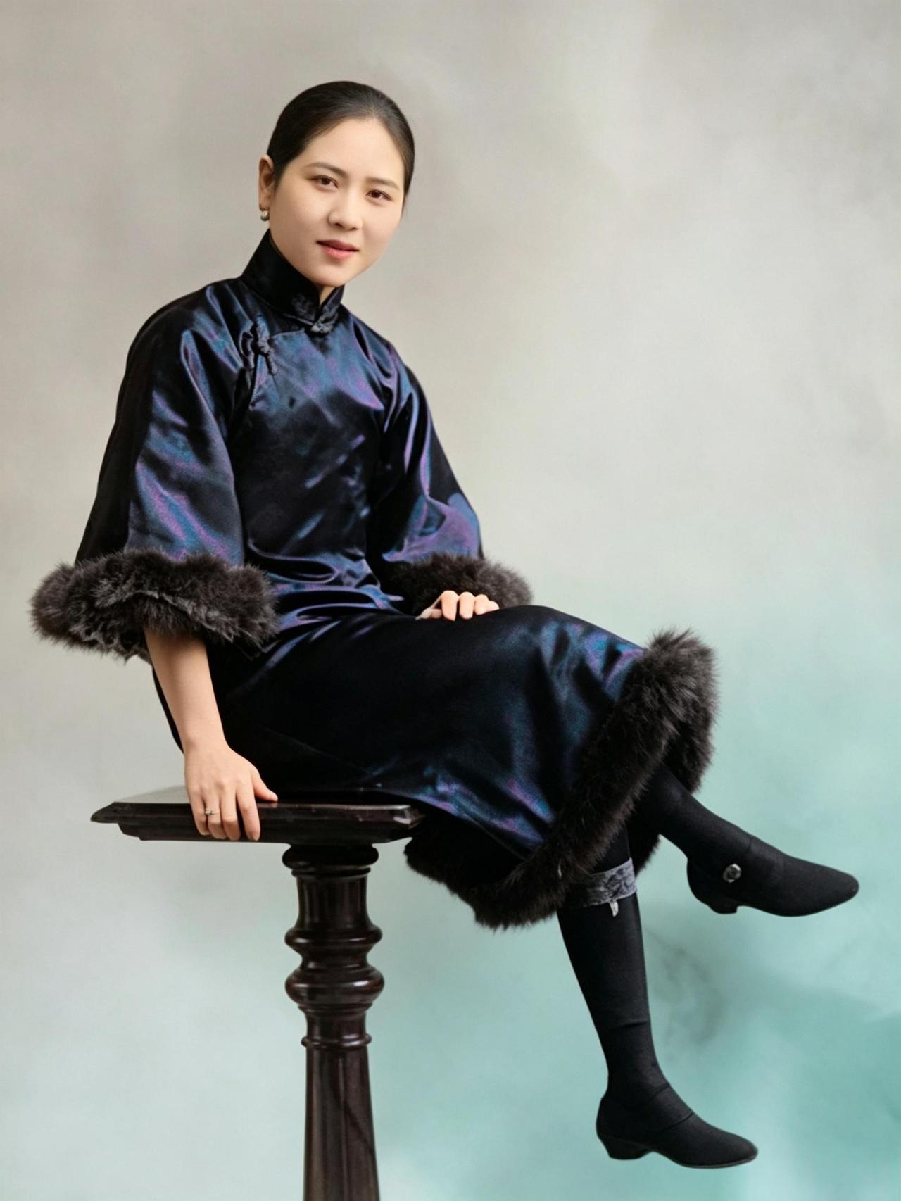 这位脸型清秀，眉目沉静，颜值三百六十度无死角的美女曾一生陪伴在末代皇后婉容身边。