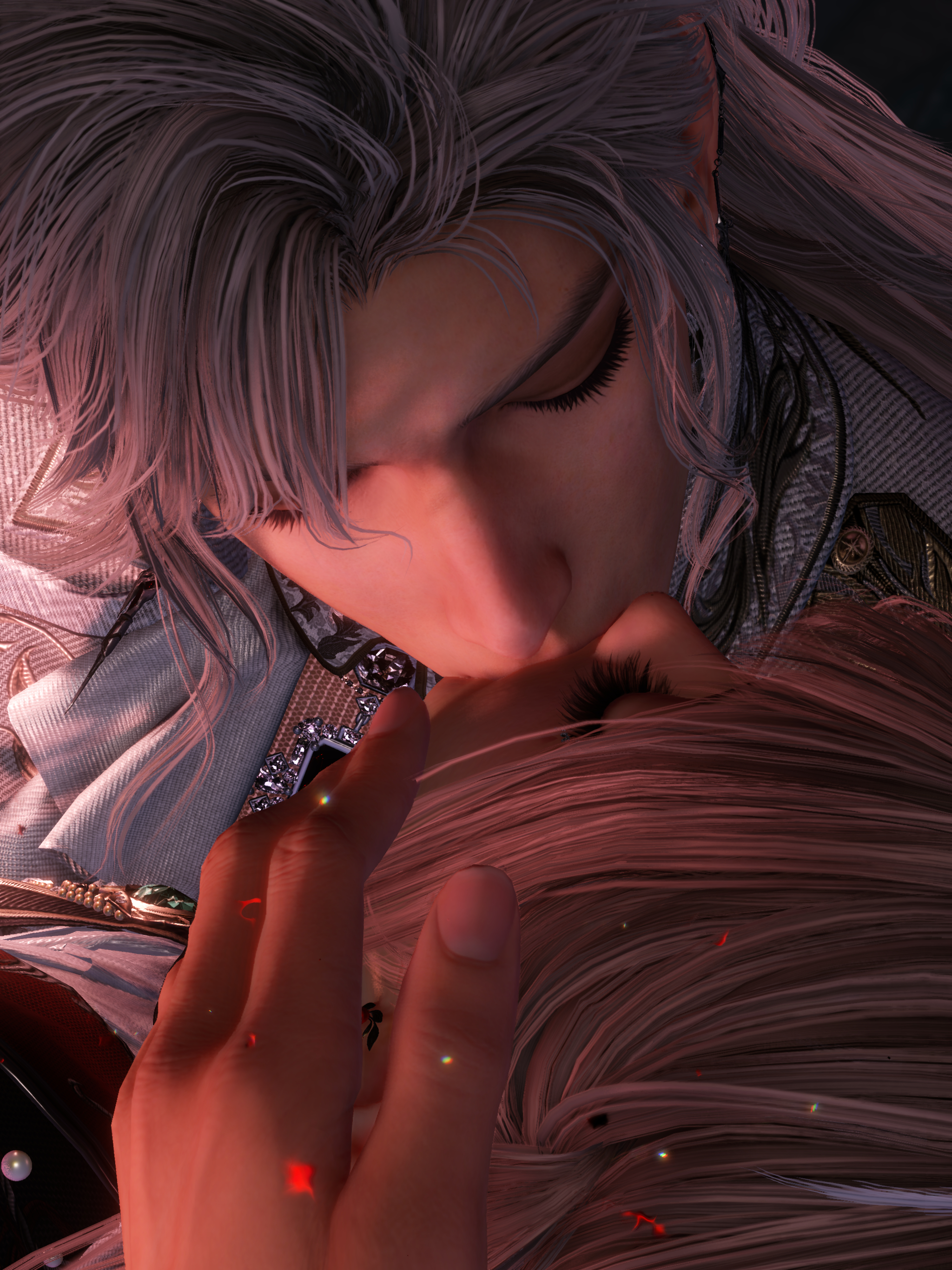 恋与深空新日卡再度双榜登顶不懂就问你们召唤恶魔出来之后的吸血方式是啵嘴吗!长发银