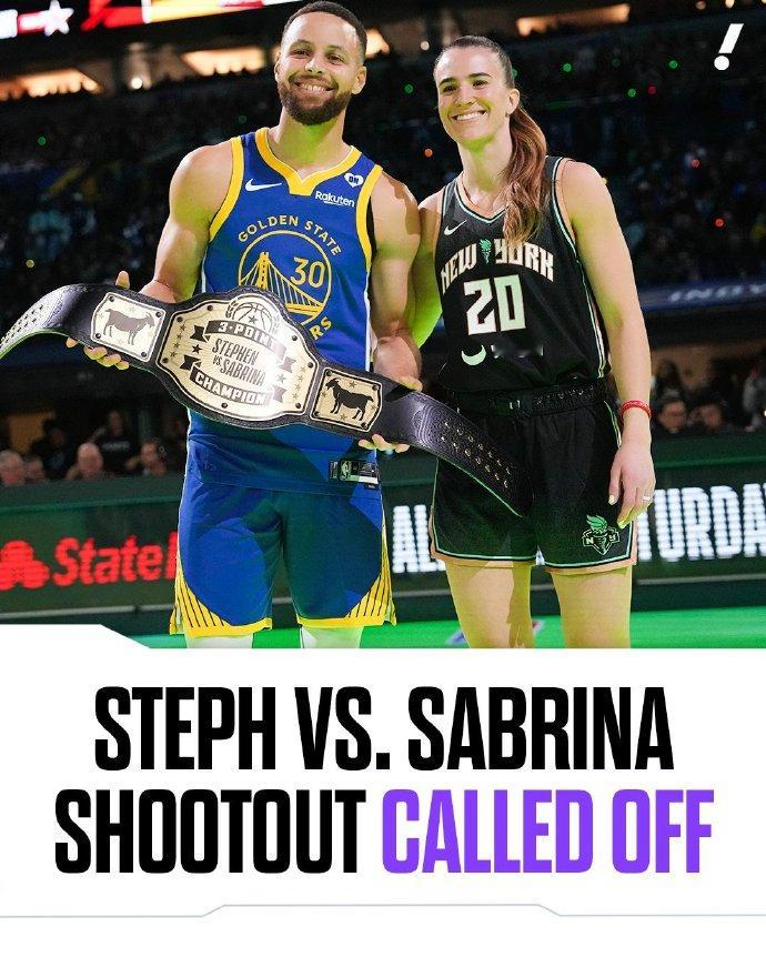 库里vs约内斯库没有续集了  今年全明星看不到三分性别大战了！NBA官方宣布库里