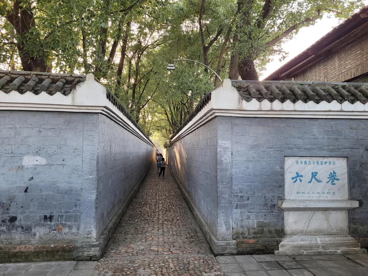 桐城城南有一条窄巷，宽不过六尺，长不过百米。三百多年前，这条小巷的两侧住着两户邻