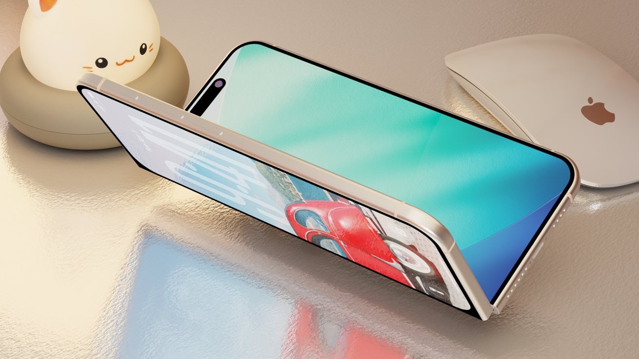 苹果的折叠iPhone渲染图，大家觉得如何？渲染的跟Fold一代一样，如果外观设