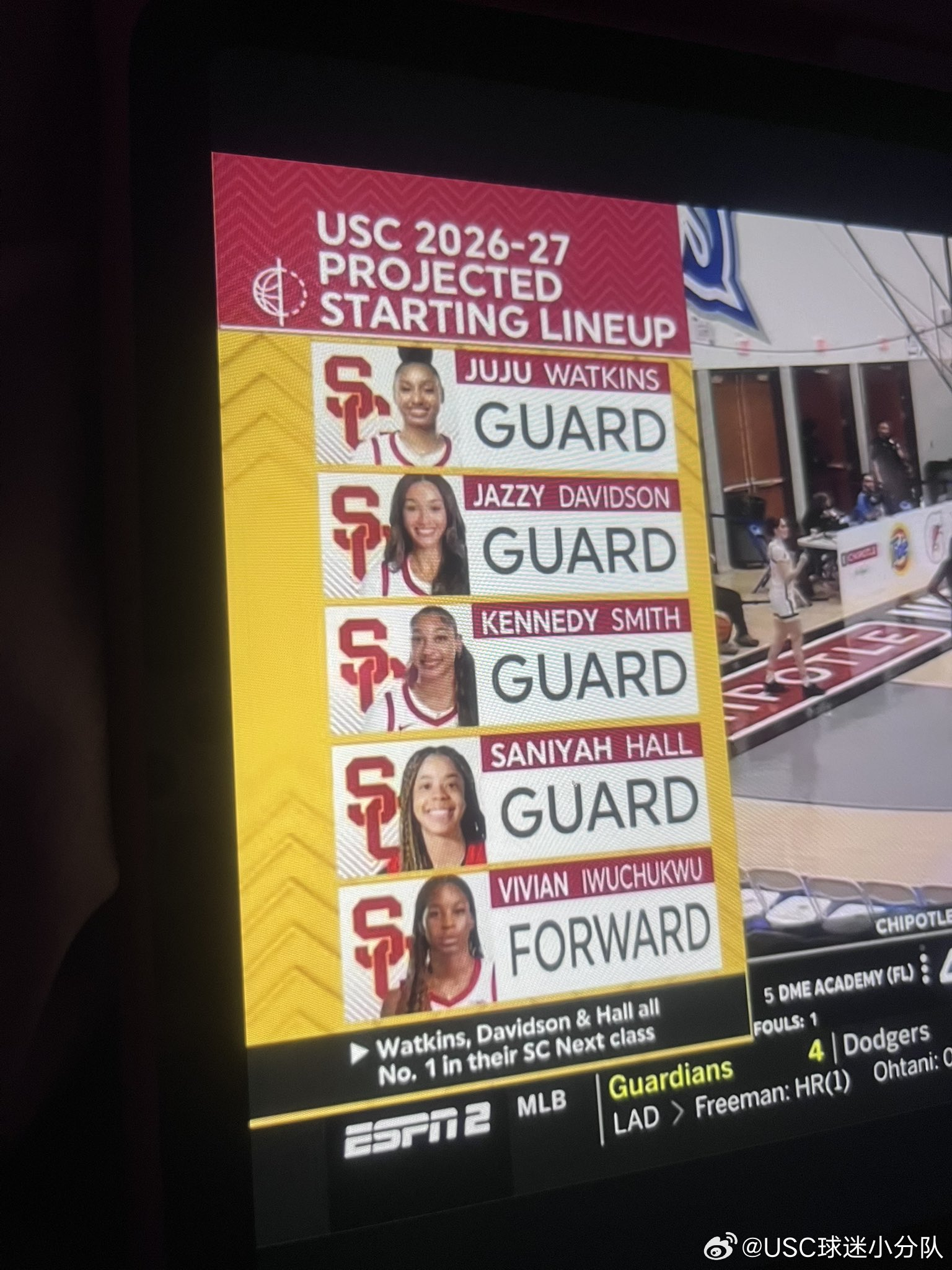 NCAA女篮2026 Class ESPN排名第2的新生Oliviyah Edw