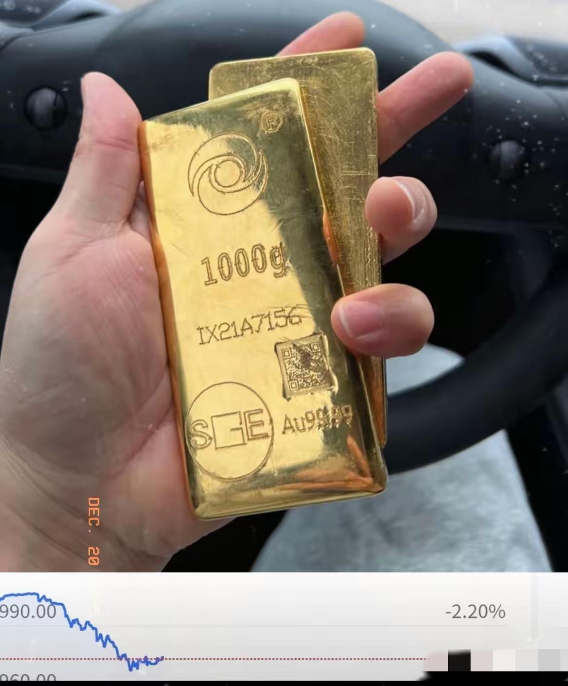 昨晚没出手黄金的人，
今夜铁定熬大夜睡不着！
就短短3小时，金价从974一克直接