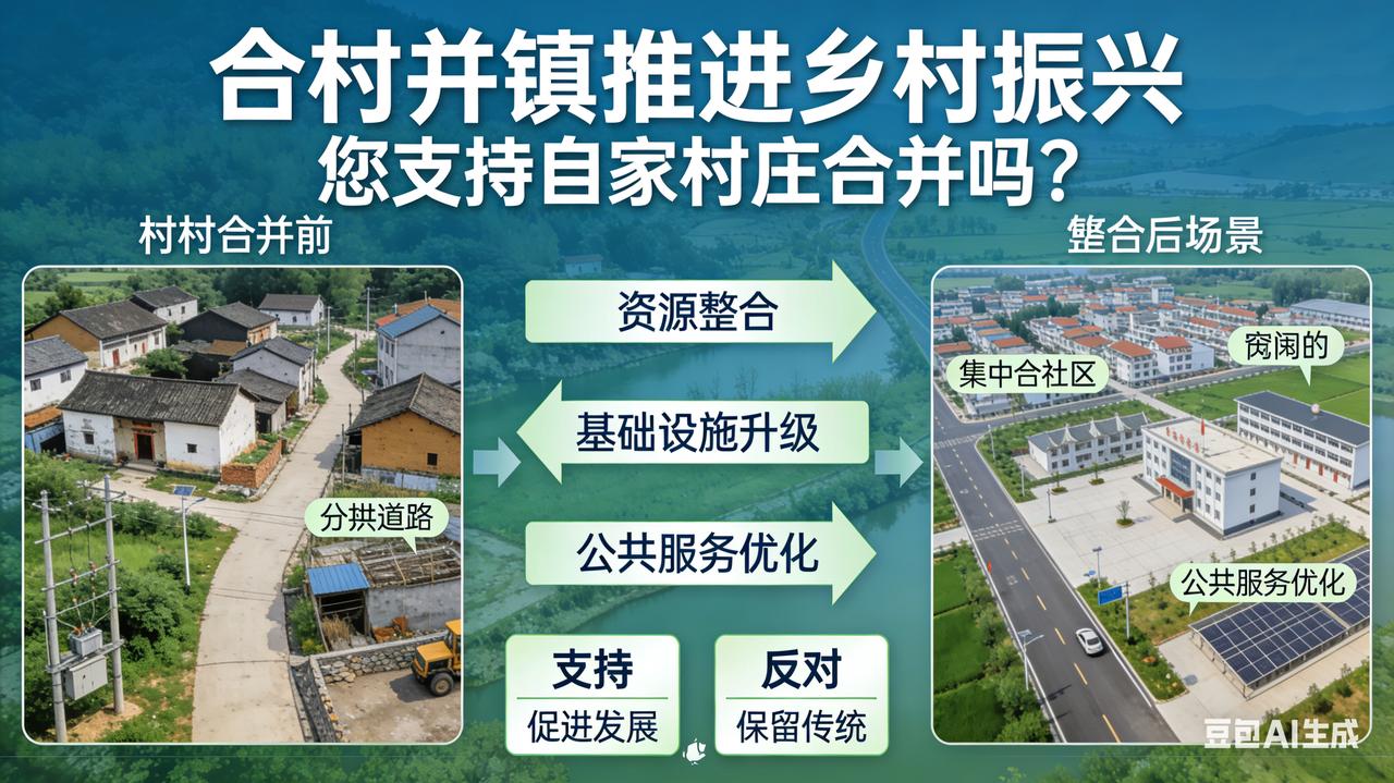 合村并镇推进乡村振兴，你支持自家村庄合并吗？