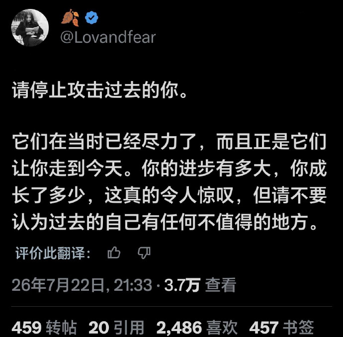 请停止攻击过去的你 