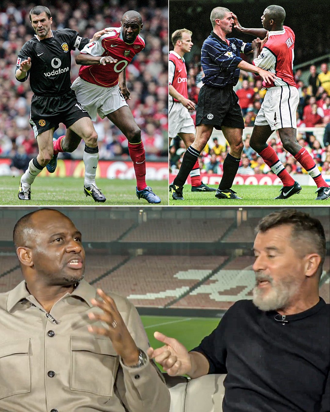 ESPN：帕特里克·维埃拉和罗伊·基恩的"宿敌"情节又来了，这次的小学生斗嘴级别