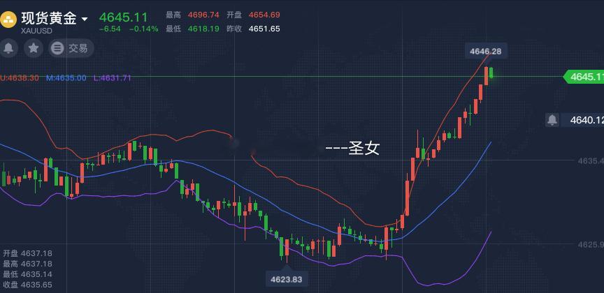 黄金4645-4650附近继续空，止损4660，参考黄金金价现货黄金金价站上千元