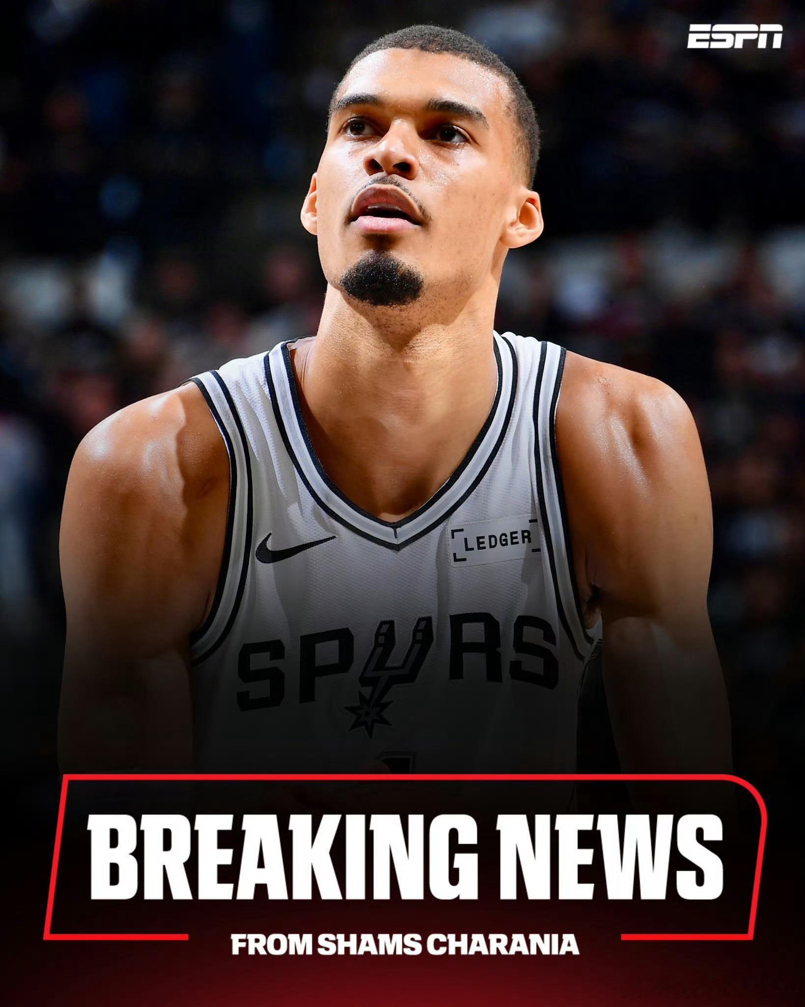 文班亚马头拍地板上了开拓者vs马刺 NBA西部季后赛首轮G2，开拓者106-10