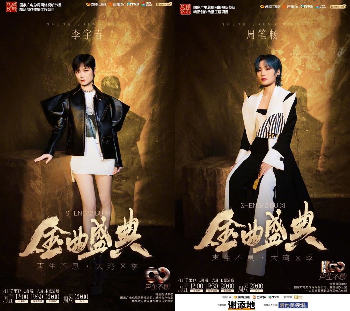 声生不息大湾区季金曲盛典海报  声生不息 当金曲奏响港乐绝代风华，当歌手演绎精彩